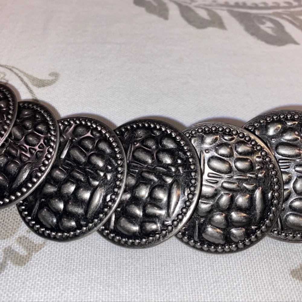 Vintage 90s Hipster Stretch Metal Snake Scale Belt‎